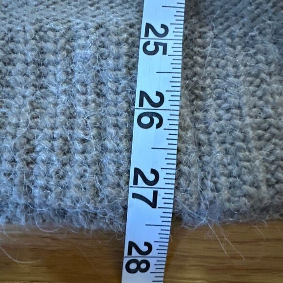 Zara knits wool alpaca sweater tunic belted medium beige - Picture 6 of 10